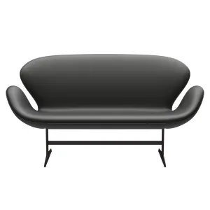Fritz Hansen Swan™ Sofa 2 Seater, Brown Bronze/Essential Black