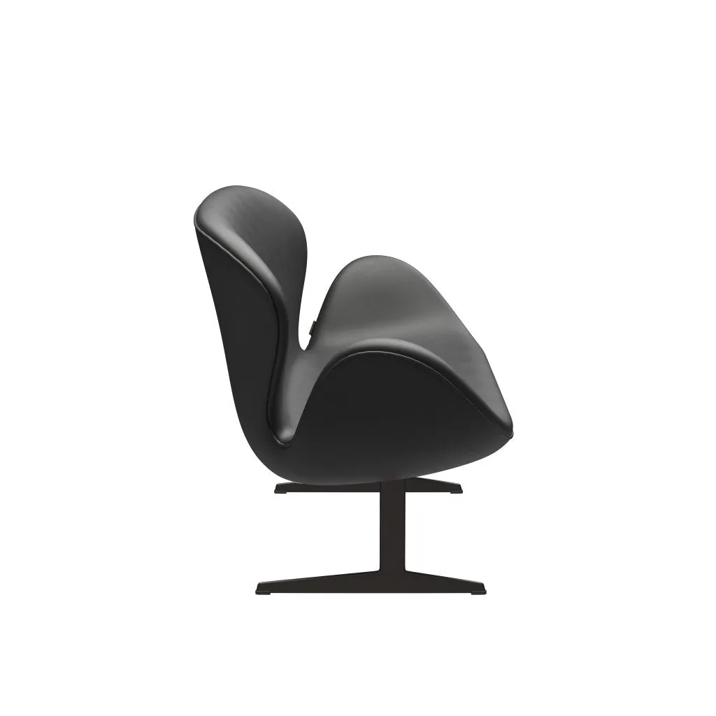 Fritz Hansen Swan™ Sofa 2 Seater, Brown Bronze/Essential Black