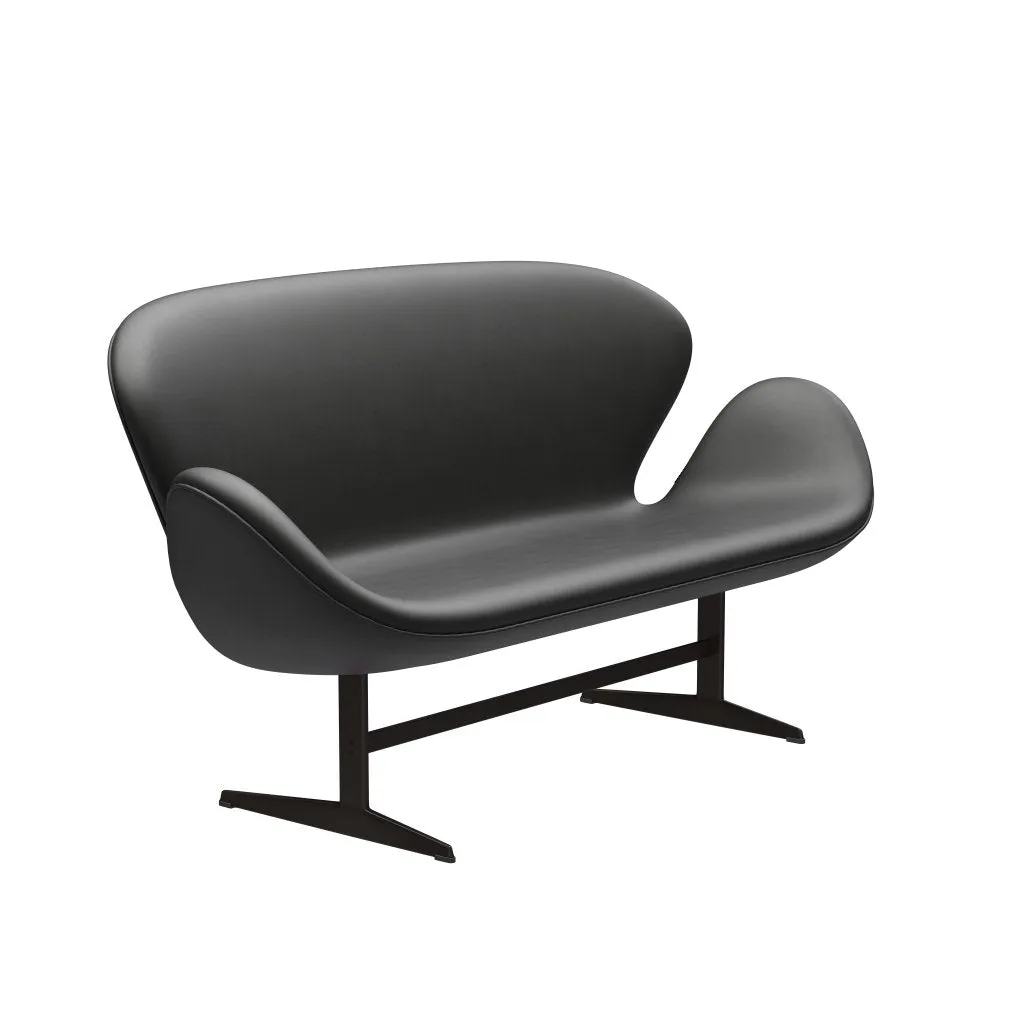 Fritz Hansen Swan™ Sofa 2 Seater, Brown Bronze/Essential Black
