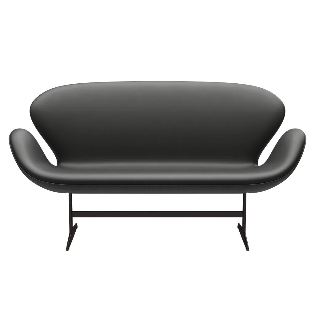 Fritz Hansen Swan™ Sofa 2 Seater, Brown Bronze/Essential Black