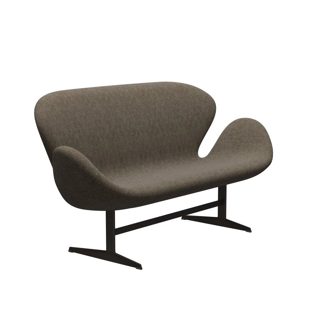 Fritz Hansen Swan™ Sofa 2 Seater, Brown Bronze/Hallingdal Brown/Grey