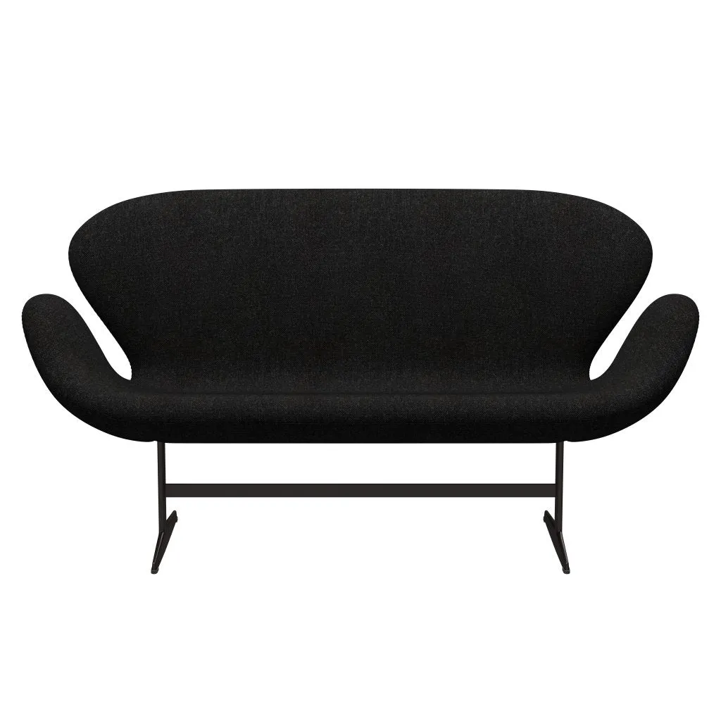 Fritz Hansen Swan™ Sofa 2 Seater, Brown Bronze/Hallingdal Charcoal