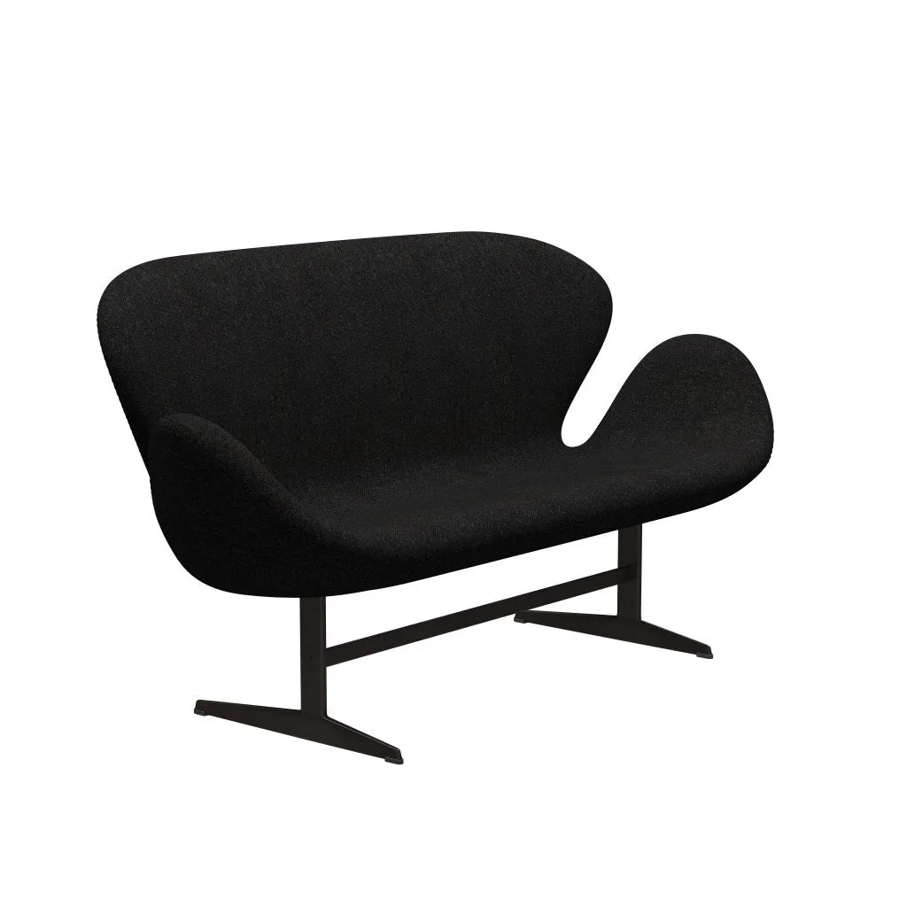 Fritz Hansen Swan™ Sofa 2 Seater, Brown Bronze/Hallingdal Charcoal