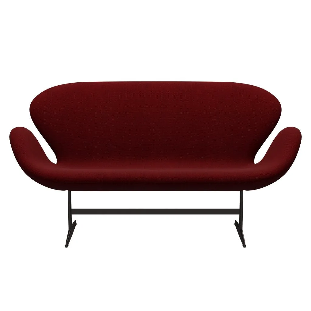 Fritz Hansen Swan™ Sofa 2 Seater, Brown Bronze/Hallingdal Dark Red