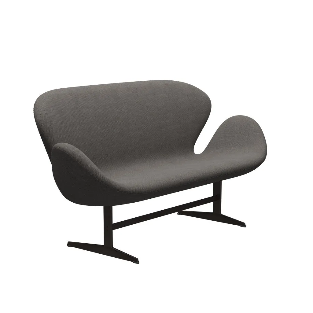 Fritz Hansen Swan™ Sofa 2 Seater, Brown Bronze/Hallingdal Grey Dark