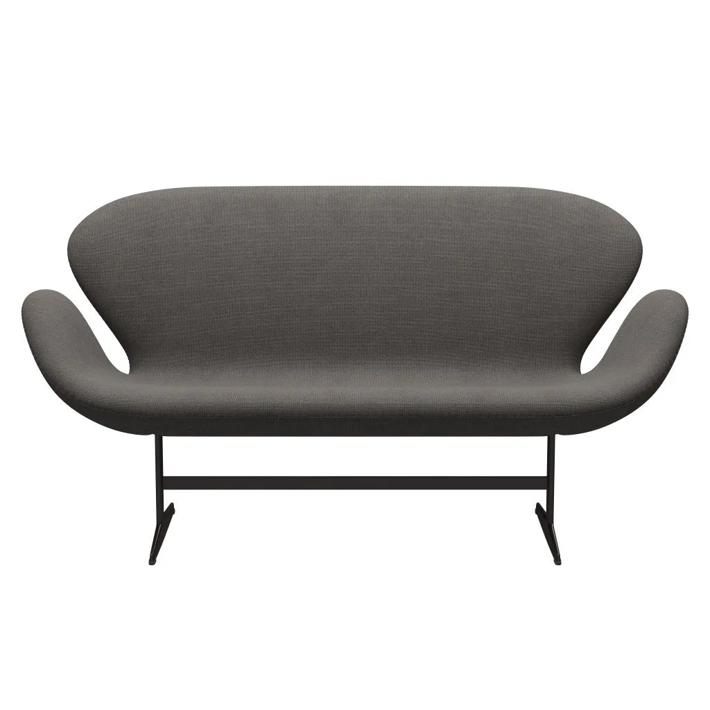 Fritz Hansen Swan™ Sofa 2 Seater, Brown Bronze/Hallingdal Grey Dark