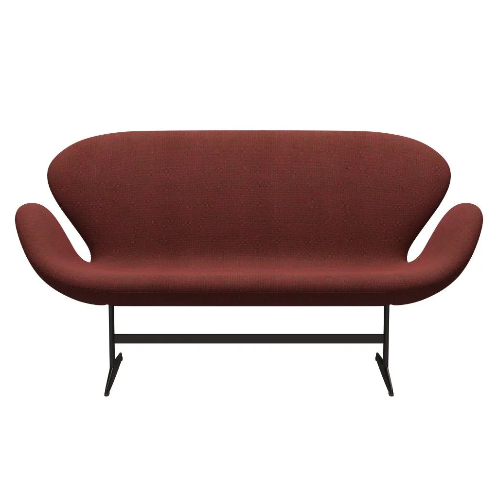 Fritz Hansen Swan™ Sofa 2 Seater, Brown Bronze/Hallingdal Red/Green