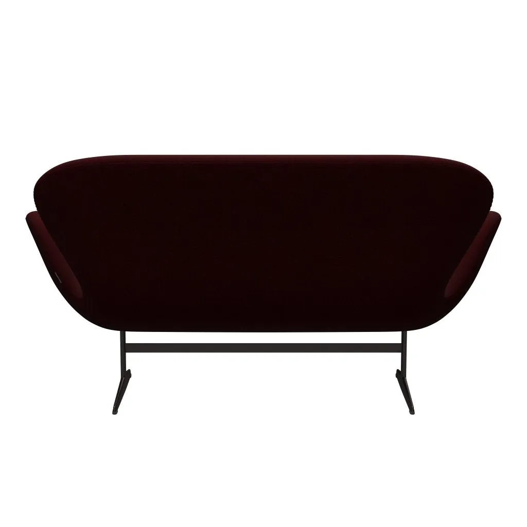 Fritz Hansen Swan™ Sofa 2 Seater, Brown Bronze/Hallingdal Wine Red