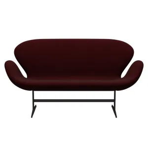 Fritz Hansen Swan™ Sofa 2 Seater, Brown Bronze/Hallingdal Wine Red