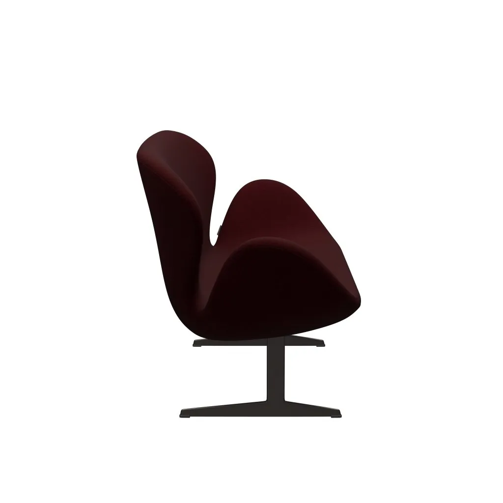 Fritz Hansen Swan™ Sofa 2 Seater, Brown Bronze/Hallingdal Wine Red