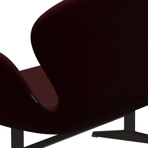 Fritz Hansen Swan™ Sofa 2 Seater, Brown Bronze/Hallingdal Wine Red