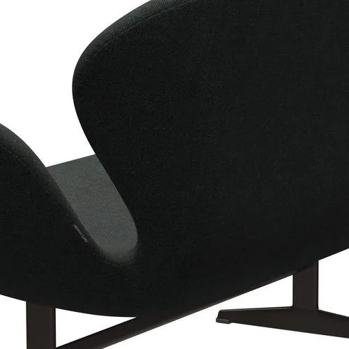 Fritz Hansen Swan™ Sofa 2 Seater, Brown Bronze/Re Wool Black/Natural