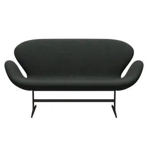 Fritz Hansen Swan™ Sofa 2 Seater, Brown Bronze/Re Wool Black/Natural