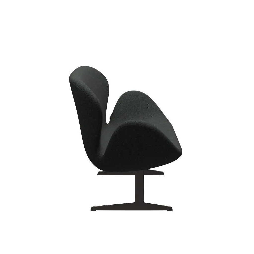 Fritz Hansen Swan™ Sofa 2 Seater, Brown Bronze/Re Wool Black/Natural