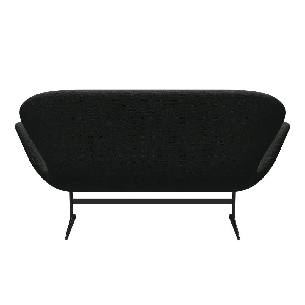 Fritz Hansen Swan™ Sofa 2 Seater, Brown Bronze/Re Wool Black/Natural