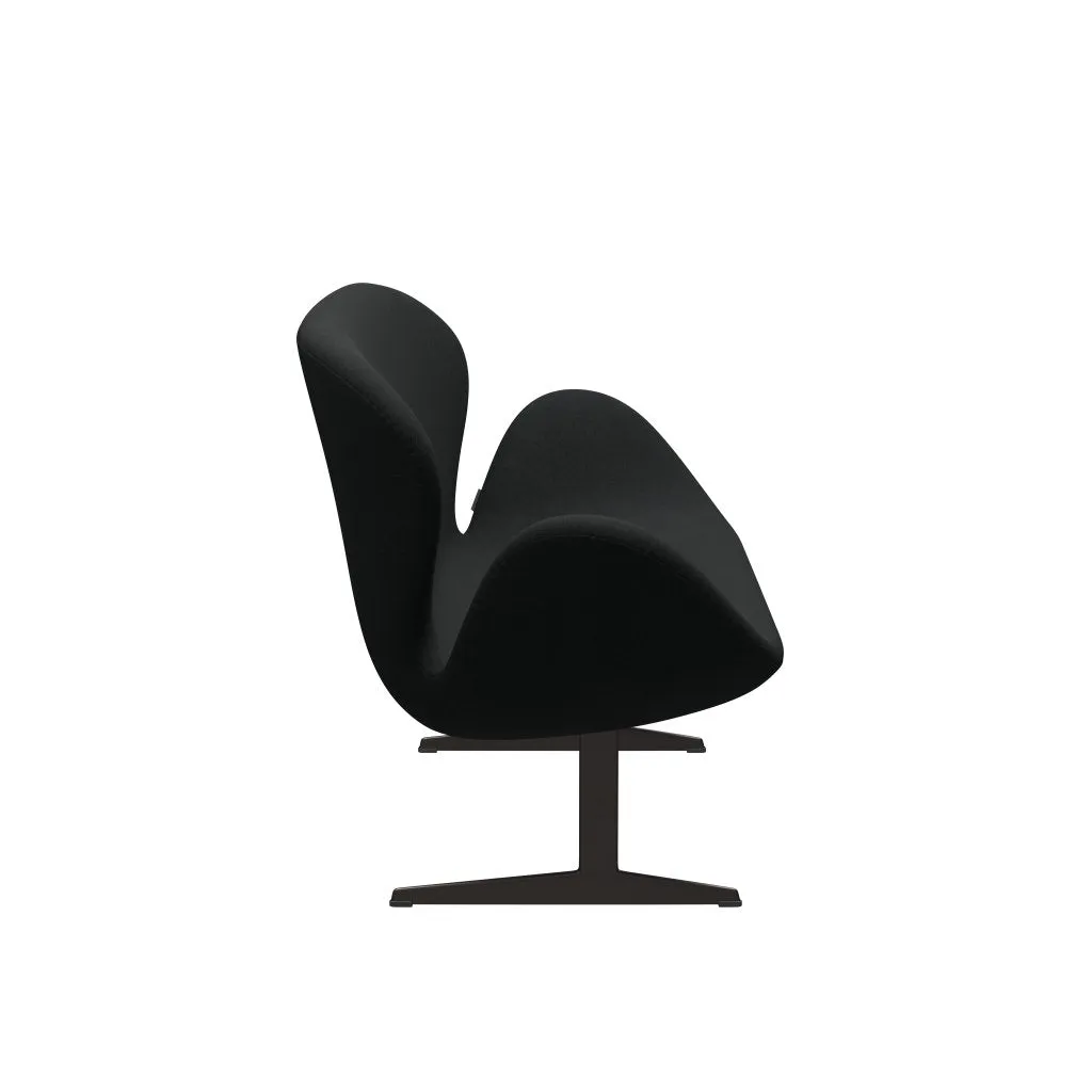 Fritz Hansen Swan™ Sofa 2 Seater, Brown Bronze/Steelcut Black