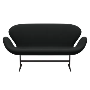 Fritz Hansen Swan™ Sofa 2 Seater, Brown Bronze/Steelcut Black