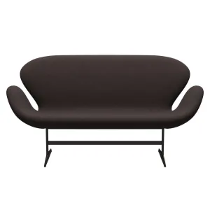 Fritz Hansen Swan™ Sofa 2 Seater, Brown Bronze/Steelcut Dark Earth Brown