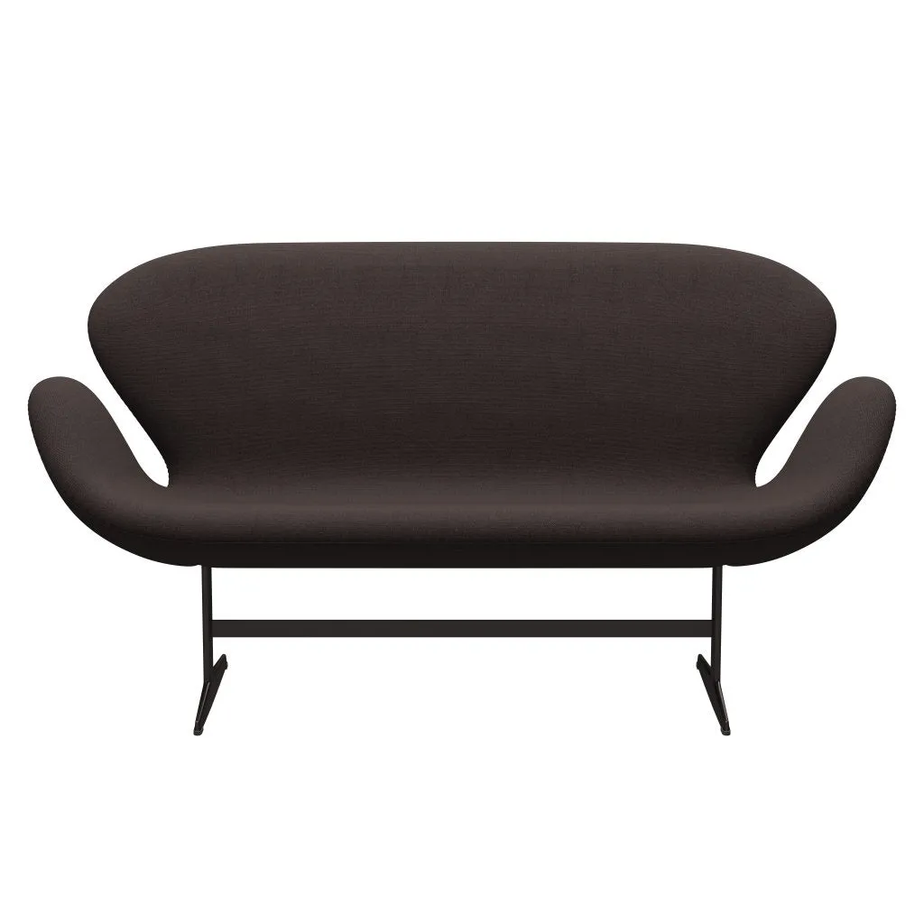 Fritz Hansen Swan™ Sofa 2 Seater, Brown Bronze/Steelcut Dark Earth Brown