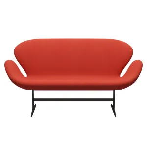 Fritz Hansen Swan™ Sofa 2 Seater, Brown Bronze/Steelcut Light Red