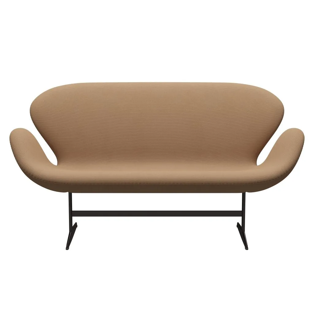 Fritz Hansen Swan™ Sofa 2 Seater, Brown Bronze/Steelcut Sand Dark/Beige