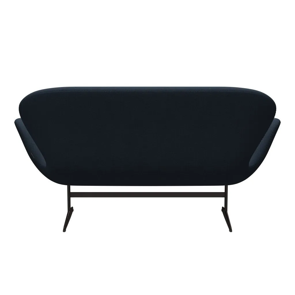 Fritz Hansen Swan™ Sofa 2 Seater, Brown Bronze/Steelcut Trio Dark Brown Blue