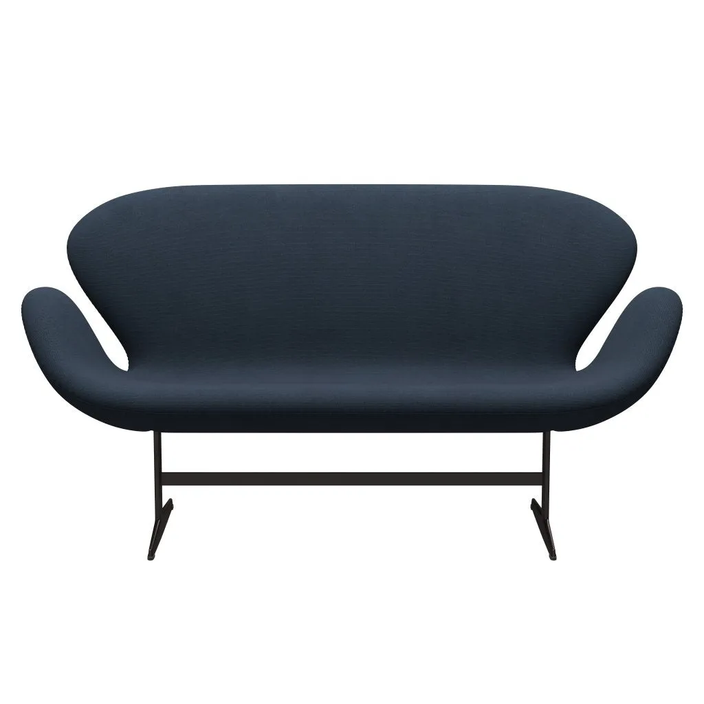 Fritz Hansen Swan™ Sofa 2 Seater, Brown Bronze/Steelcut Trio Dark Brown Blue