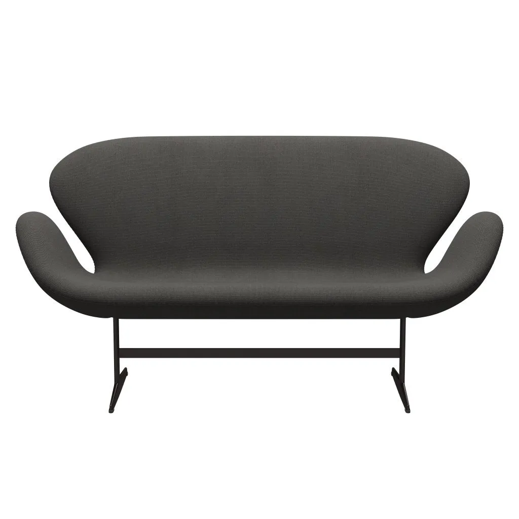 Fritz Hansen Swan™ Sofa 2 Seater, Brown Bronze/Steelcut Trio Dark Grey