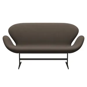 Fritz Hansen Swan™ Sofa 2 Seater, Brown Bronze/Steelcut Trio Grey/Brown
