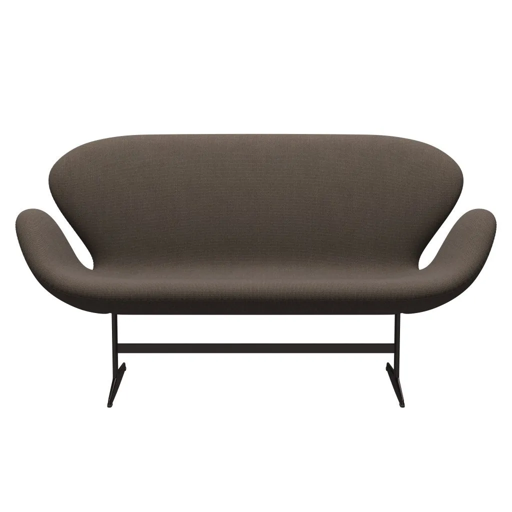 Fritz Hansen Swan™ Sofa 2 Seater, Brown Bronze/Steelcut Trio Grey/Brown