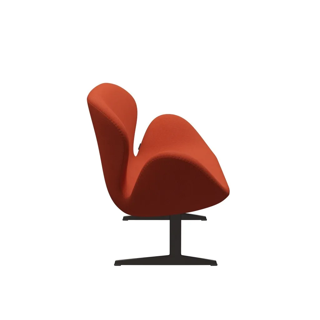 Fritz Hansen Swan™ Sofa 2 Seater, Brown Bronze/Steelcut Trio Orange