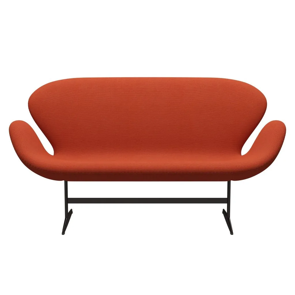 Fritz Hansen Swan™ Sofa 2 Seater, Brown Bronze/Steelcut Trio Orange