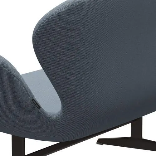Fritz Hansen Swan™ Sofa 2 Seater, Brown Bronze/Steelcut Trio Pastel Blue