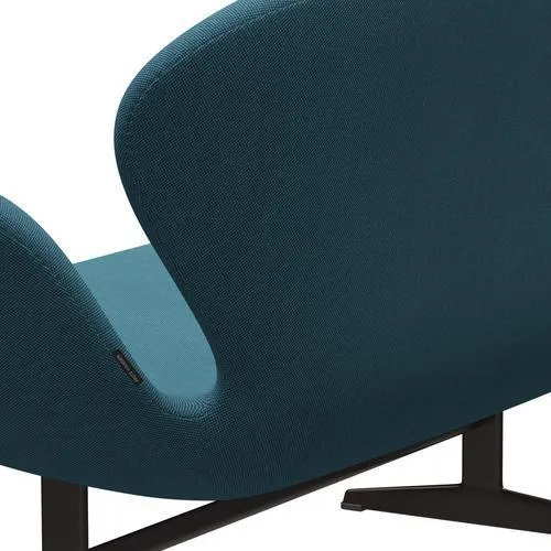 Fritz Hansen Swan™ Sofa 2 Seater, Brown Bronze/Steelcut Trio Turquoise