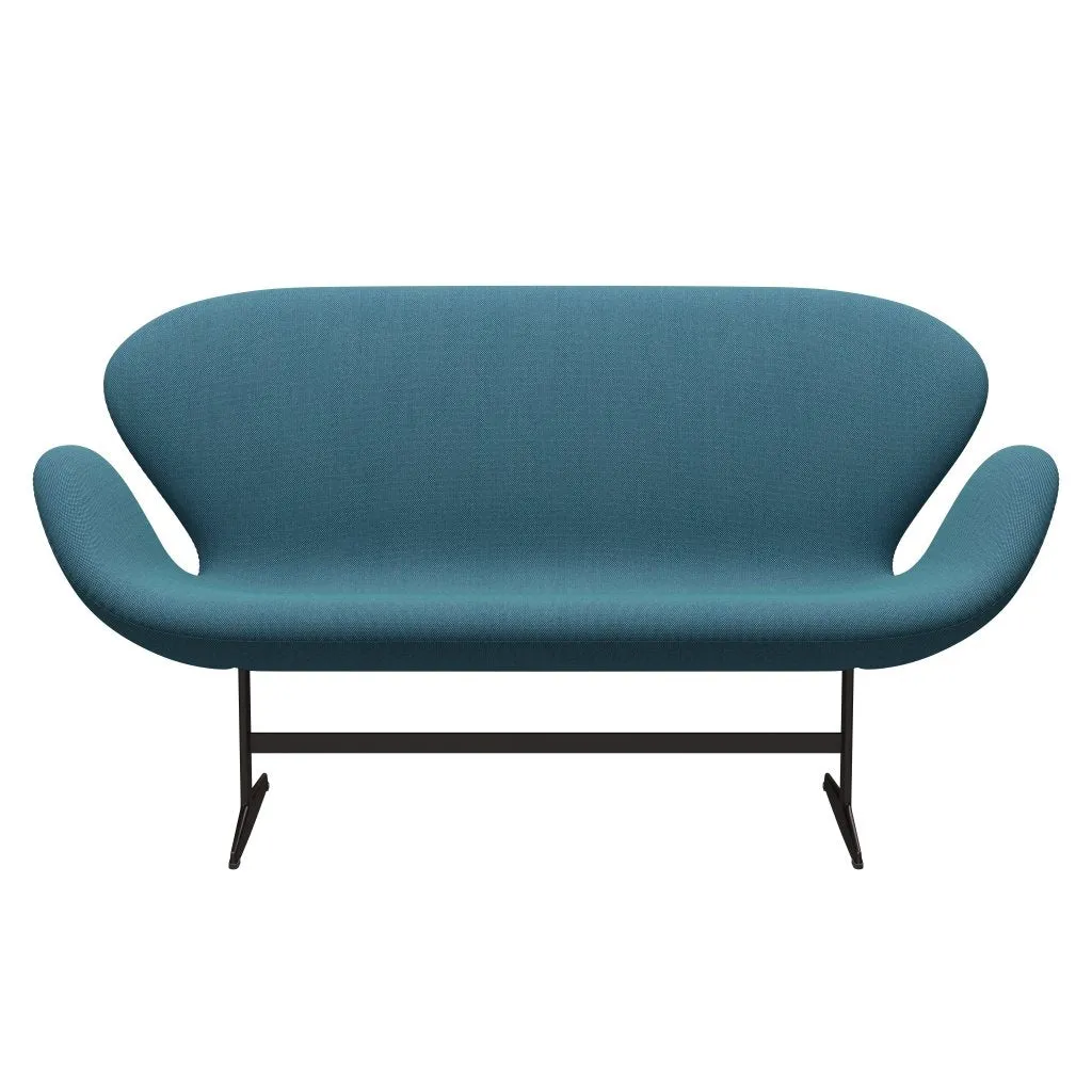 Fritz Hansen Swan™ Sofa 2 Seater, Brown Bronze/Steelcut Trio Turquoise