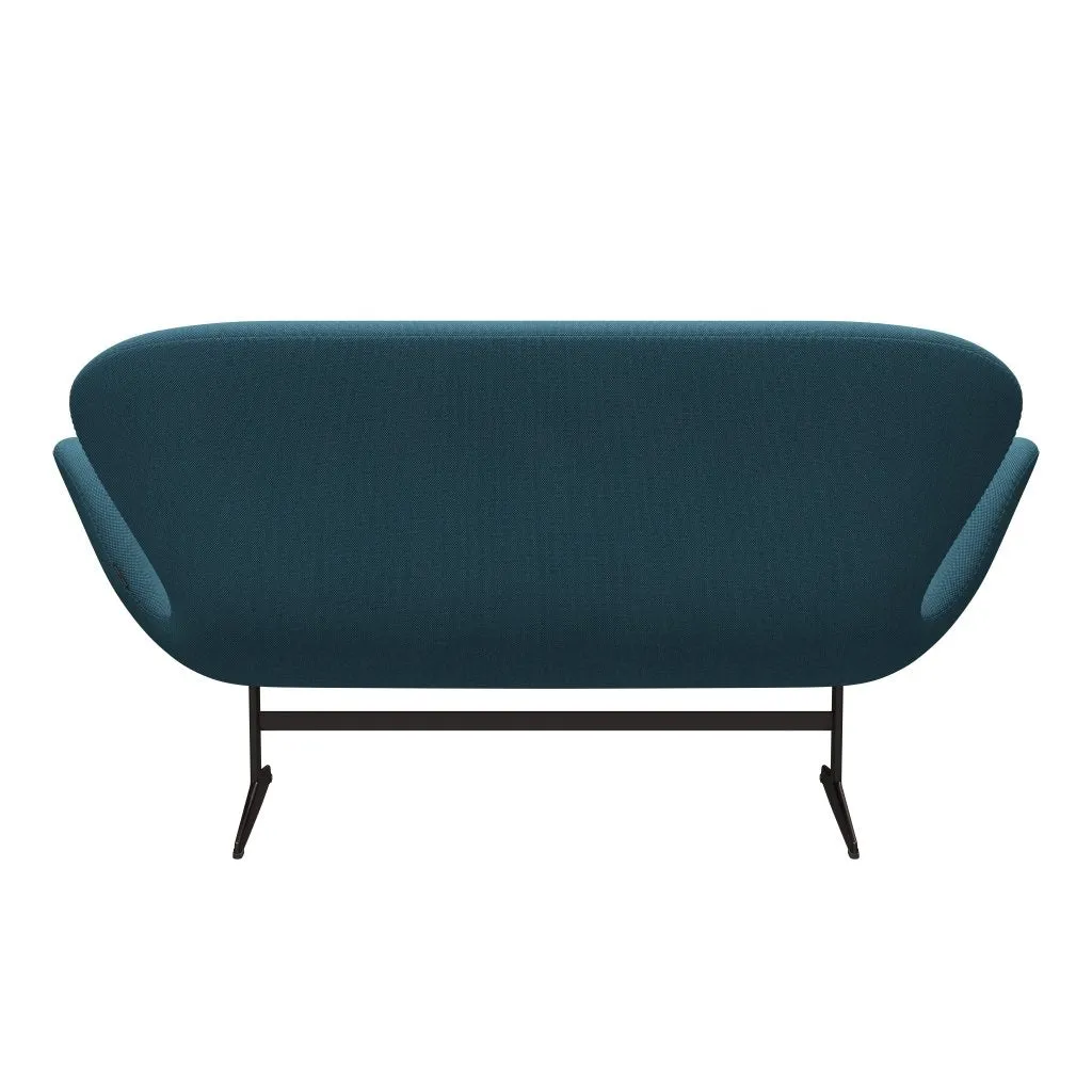 Fritz Hansen Swan™ Sofa 2 Seater, Brown Bronze/Steelcut Trio Turquoise