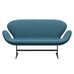 Fritz Hansen Swan™ Sofa 2 Seater, Brown Bronze/Steelcut Trio Turquoise