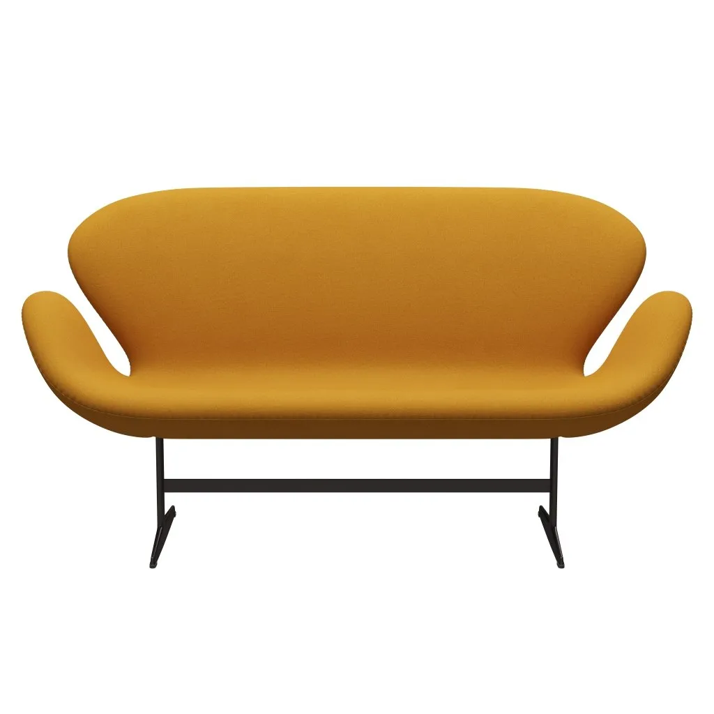 Fritz Hansen Swan™ Sofa 2 Seater, Brown Bronze/Tonus Warm Yellow