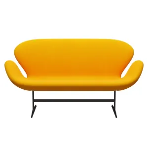 Fritz Hansen Swan™ Sofa 2 Seater, Brown Bronze/Tonus Yellow Orange