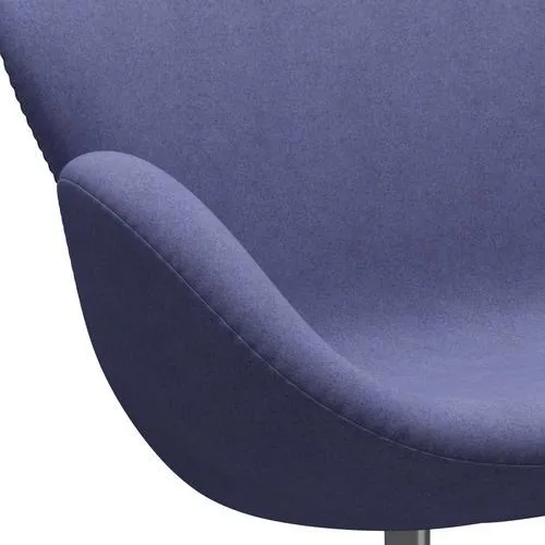 Fritz Hansen Swan™ Sofa 2 Seater, Satin Brushed Aluminium/Divina Melange Violet Light
