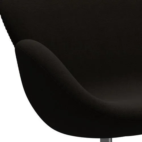 Fritz Hansen Swan™ Sofa 2 Seater, Satin Brushed Aluminium/Hallingdal Dark Brown