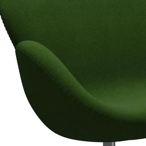 Fritz Hansen Swan™ Sofa 2 Seater, Satin Brushed Aluminium/Hallingdal Grass Green