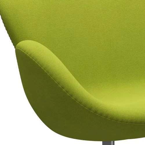 Fritz Hansen Swan™ Sofa 2 Seater, Satin Brushed Aluminium/Hallingdal Lime