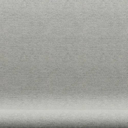 Fritz Hansen Swan™ Sofa 2 Seater, Satin Brushed Aluminium/Hallingdal White/Grey
