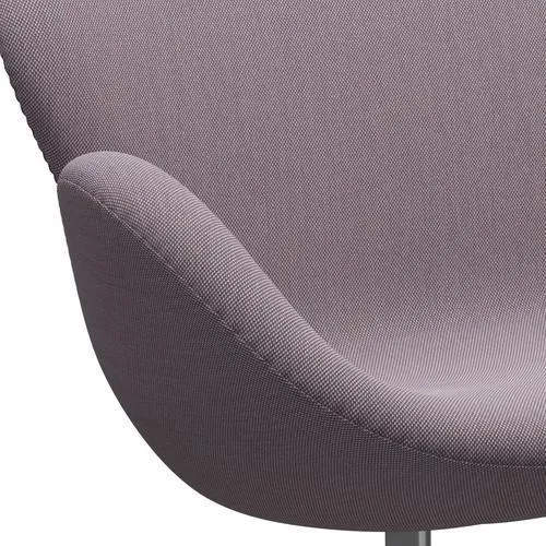 Fritz Hansen Swan™ Sofa 2 Seater, Satin Brushed Aluminium/Steelcut Trio White/Violet