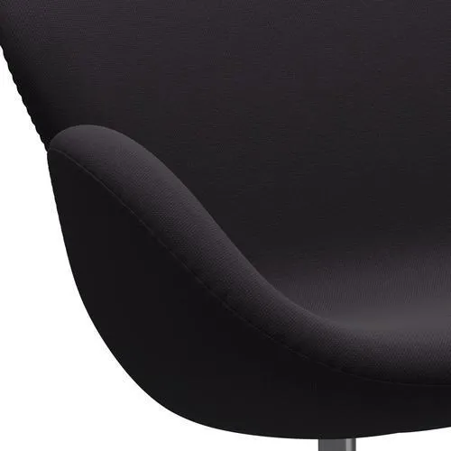 Fritz Hansen Swan™ Sofa 2 Seater, Satin Brushed Aluminium/Steelcut Violet Dark