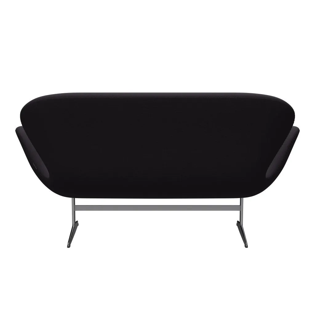 Fritz Hansen Swan™ Sofa 2 Seater, Satin Brushed Aluminium/Steelcut Violet Dark