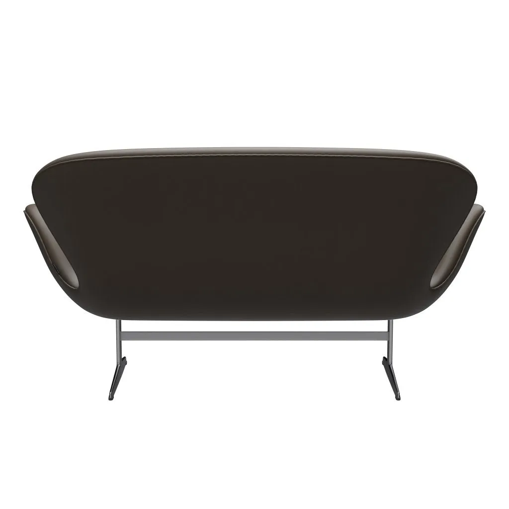 Fritz Hansen Swan™ Sofa 2 Seater, Satin Brushed Aluminum/Essential Stone