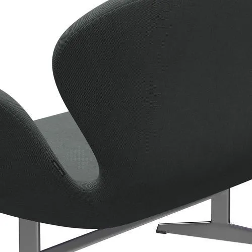 Fritz Hansen Swan™ Sofa 2 Seater, Satin Brushed Aluminum/Steelcut Trio Carbon