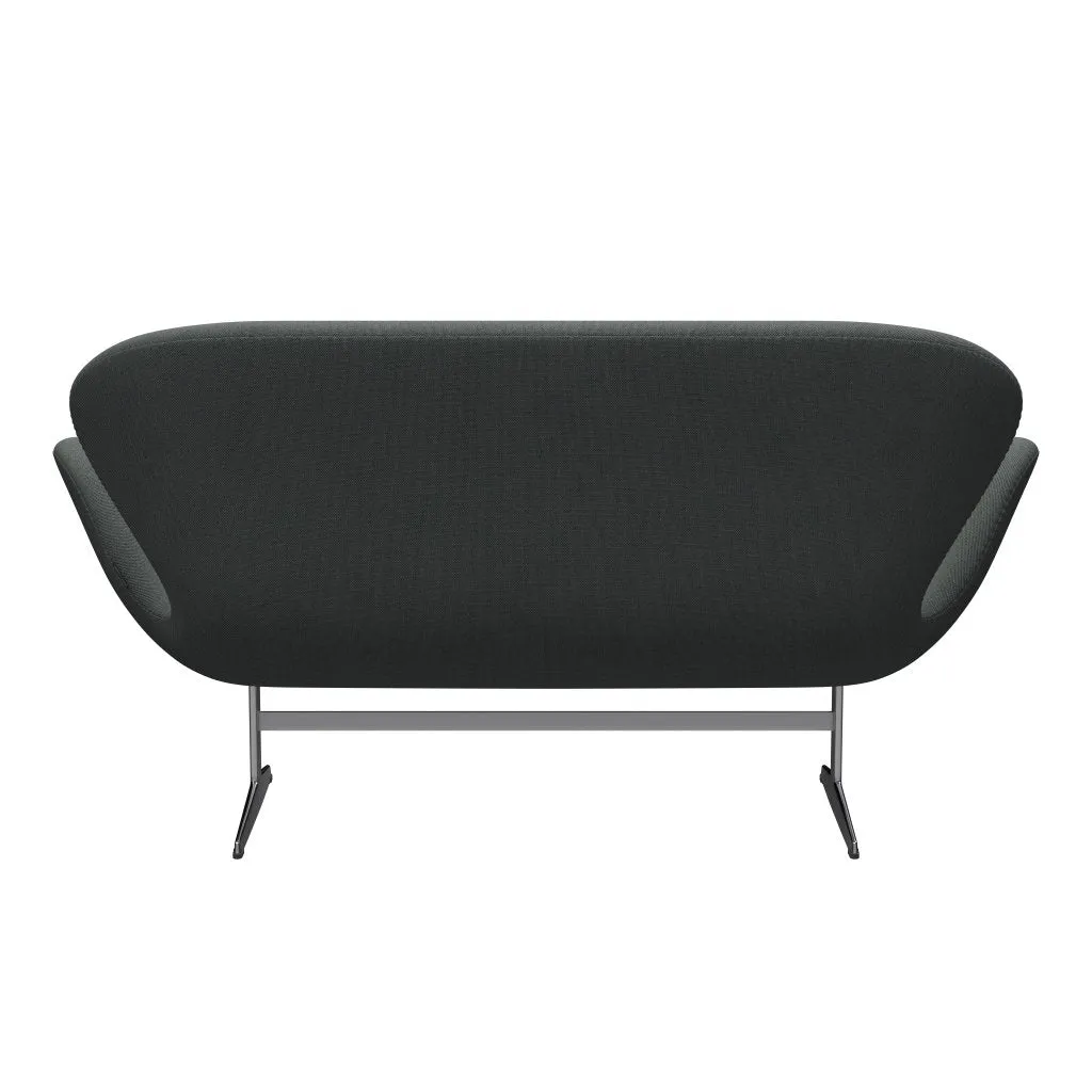 Fritz Hansen Swan™ Sofa 2 Seater, Satin Brushed Aluminum/Steelcut Trio Carbon